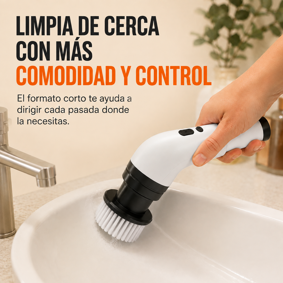 Cepillo Eléctrico Recargable para Limpieza